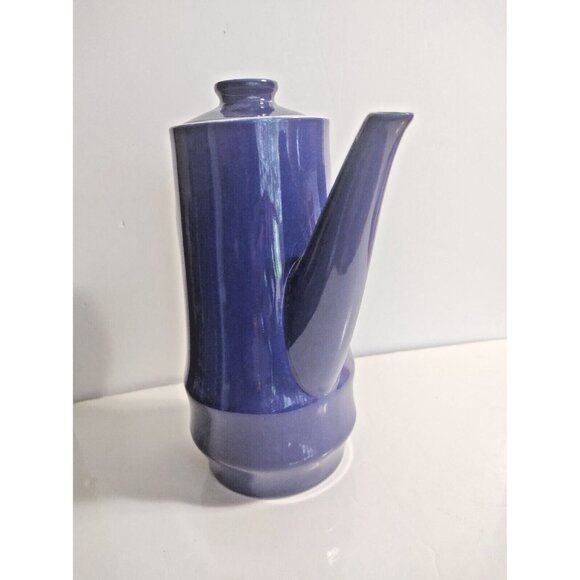 Vintage Cobalt Blue Ceramic Tea Pot by Casual Ceramics Japan 6 cup - Picture 3 of 15